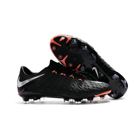 Chaussure de Football a Crampons Nike Hypervenom III FG Noir Argent Anthracite