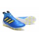 Chaussures Football Adidas Ace 17 Purecontrol FG Bleu Jaune Blanc