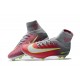 Chaussures de Football - Crampons Pour Terrain Sec Nike Mercurial Superfly V FG Hyper Rose Blanc Gris Loup