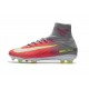 Chaussures de Football - Crampons Pour Terrain Sec Nike Mercurial Superfly V FG Hyper Rose Blanc Gris Loup