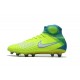 Nouvelle Chaussures de Foot Nike Magista Obra II FG- Volt Blanc Bleu Chlore