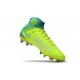 Nouvelle Chaussures de Foot Nike Magista Obra II FG- Volt Blanc Bleu Chlore