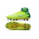 Nouvelle Chaussures de Foot Nike Magista Obra II FG- Volt Blanc Bleu Chlore