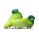 Nouvelle Chaussures de Foot Nike Magista Obra II FG- Volt Blanc Bleu Chlore