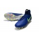 Nouvelles Crampons foot Nike Magista Obra II FG Bleu Vert