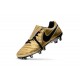 Nike Tiempo Legend VII FG - Chaussures Nike 2017 Totti X Roma Or Noir