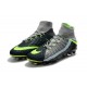 Nouvelles Crampons Foot - Chaussure Hypervenom Phantom III ACC DF FG Air Max Gris Noir Vert