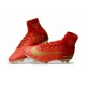 2017 Nouveau Chaussures de Football Mercurial Superfly V FG Rouge Or