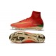 2017 Nouveau Chaussures de Football Mercurial Superfly V FG Rouge Or