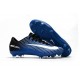 Nouvelles Nike Mercurial Vapor 11 FG Crampons de Football pour Hommes Bleu Blanc Noir