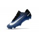 Nouvelles Nike Mercurial Vapor 11 FG Crampons de Football pour Hommes Bleu Blanc Noir