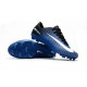 Nouvelles Nike Mercurial Vapor 11 FG Crampons de Football pour Hommes Bleu Blanc Noir