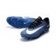 Nouvelles Nike Mercurial Vapor 11 FG Crampons de Football pour Hommes Bleu Blanc Noir