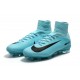 2017 Nouveau Chaussures de Football Mercurial Superfly V FG Bleu Noir