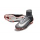 Chaussures de Foot Nike Mercurial Superfly V FG Noir Gris Blanc