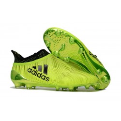 Nouveau Chaussure adidas X 17+ Purespeed FG Vert Noir