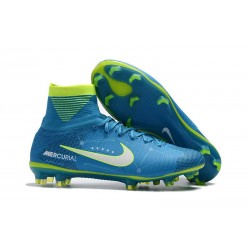 Chaussures de Foot Nike Mercurial Superfly V FG NJR Bleu Blanc Volt