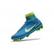 Chaussures de Foot Nike Mercurial Superfly V FG NJR Bleu Blanc Volt