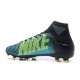 2017 Nouveau Chaussures de Football Mercurial Superfly V FG Noir Blanc Bleu