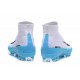 Chaussures de Foot Nike Mercurial Superfly V FG Blanc Bleu Noir