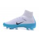 Chaussures de Foot Nike Mercurial Superfly V FG Blanc Bleu Noir