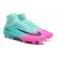 2017 Nouveau Chaussures de Football Mercurial Superfly V FG Rose Bleu Noir