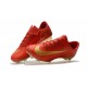 Chaussure de Foot Nike Mercurial Vapor XI FG Pas Cher CR7 Or Rouge