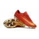 Chaussure de Foot Nike Mercurial Vapor XI FG Pas Cher CR7 Or Rouge