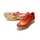 Chaussure de Foot Nike Mercurial Vapor XI FG Pas Cher CR7 Or Rouge