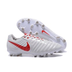 Nike Tiempo Legend VII FG - Chaussures Nike 2017 Blanc Rouge