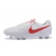 Nike Tiempo Legend VII FG - Chaussures Nike 2017 Blanc Rouge