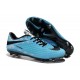 Pas Cher Crampons Nike Hypervenom Phantom FG Bleu Noir Blanc