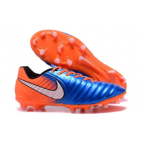 Nike Tiempo Legend VII FG - Chaussures Nike 2017 Bleu Orange