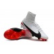 Chaussures de Foot Nike Mercurial Superfly V FG Blanc Rouge Noir