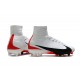 Chaussures de Foot Nike Mercurial Superfly V FG Blanc Rouge Noir