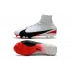 Chaussures de Foot Nike Mercurial Superfly V FG Blanc Rouge Noir