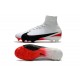 Chaussures de Foot Nike Mercurial Superfly V FG Blanc Rouge Noir