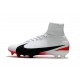 Chaussures de Foot Nike Mercurial Superfly V FG Blanc Rouge Noir