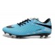 Pas Cher Crampons Nike Hypervenom Phantom FG Bleu Noir Blanc