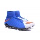 Nouvelles Crampons Foot - Chaussure Hypervenom Phantom III ACC DF FG Rouge Bleu Blanc