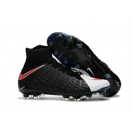 Nouvelles Crampons Foot - Chaussure Hypervenom Phantom III ACC DF FG Noir Blanc Rouge