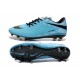 Pas Cher Crampons Nike Hypervenom Phantom FG Bleu Noir Blanc