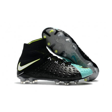 Nouvelles Crampons Foot - Chaussure Hypervenom Phantom III ACC DF FG Aqua Blanc Volt