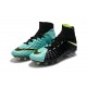 Nouvelles Crampons Foot - Chaussure Hypervenom Phantom III ACC DF FG Aqua Blanc Volt