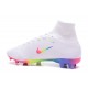 2017 Nouveau Chaussures de Football Mercurial Superfly V FG Blanc Rose Volt Vert Bleu Violet