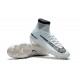 Chaussures de Foot Nike Mercurial Superfly V FG CR7 Gris Noir Blanc