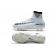 Chaussures de Foot Nike Mercurial Superfly V FG CR7 Gris Noir Blanc