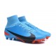 2017 Nouveau Chaussures de Football Mercurial Superfly V FG Bleu Rouge Noir