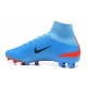 2017 Nouveau Chaussures de Football Mercurial Superfly V FG Bleu Rouge Noir