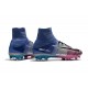 Chaussures de Foot Nike Mercurial Superfly V FG Bleu Rose Noir